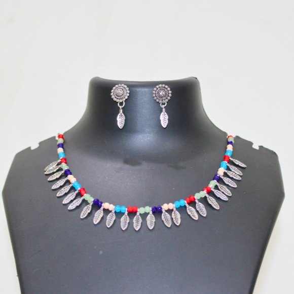 Jewelry - Oxidised Jewellery Multi colour Oxidised Jewellery Set Oxidised Necklace Set